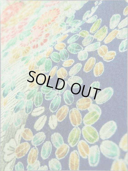 画像12: K0317G Mint  小紋 女性用着物 几帳柄 シルク(正絹)   青, ぼたん 【中古】 【USED】 【リサイクル】 ★★★★☆ (12)