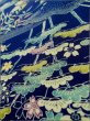 画像10: K0317J Mint  小紋 女性用着物 船柄 シルク（正絹）   青, 菊 【中古】 【USED】 【リサイクル】 ★★★★★ (10)