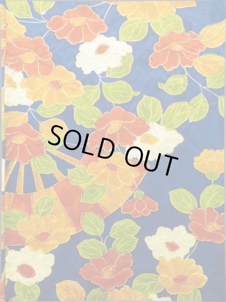 画像3: K0317K Mint  小紋 女性用着物 手描き シルク(正絹)   青, 花 【中古】 【USED】 【リサイクル】 ★★★★☆ (3)