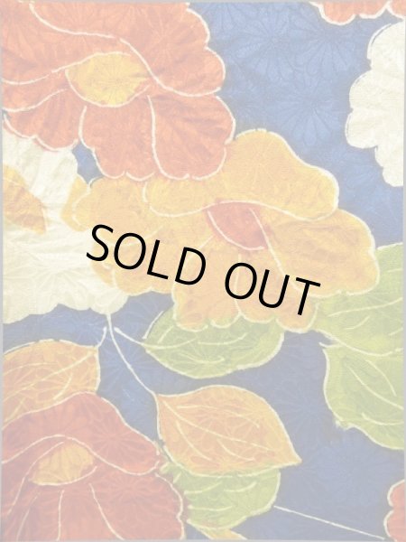 画像6: K0317K Mint  小紋 女性用着物 手描き シルク(正絹)   青, 花 【中古】 【USED】 【リサイクル】 ★★★★☆ (6)