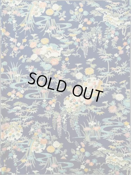 画像5: K0317M Mint  小紋 女性用着物 雪輪柄 シルク（正絹）   青, 菊 【中古】 【USED】 【リサイクル】 ★★★★★ (5)