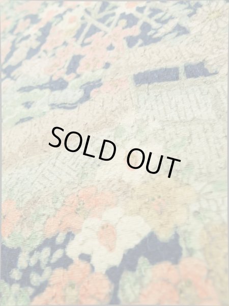 画像10: K0317N Mint  小紋 女性用着物  シルク（正絹） 淡い  青, 花 【中古】 【USED】 【リサイクル】 ★★★★☆ (10)