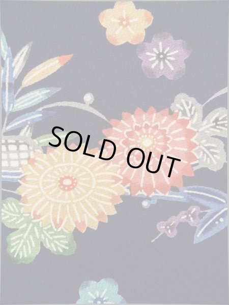 画像6: K0317P Mint  小紋 女性用着物  シルク（正絹）   青, 花 【中古】 【USED】 【リサイクル】 ★★★★☆ (6)