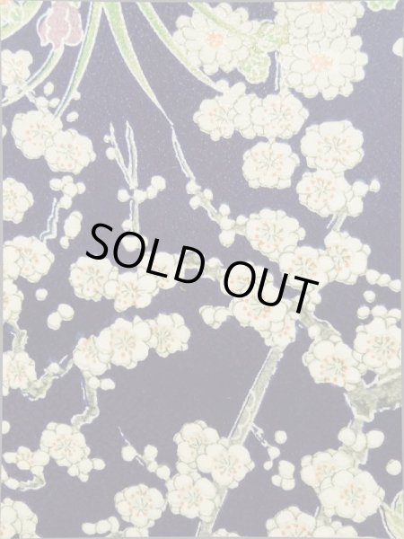 画像8: K0317R  小紋 女性用着物 花車 シルク（正絹）   藍, ぼたん 【中古】 【USED】 【リサイクル】 ★★★★☆ (8)