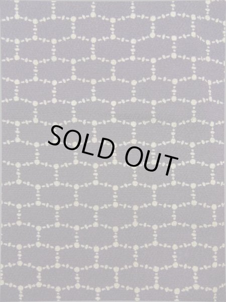 画像5: K0317T  小紋 女性用着物  シルク(正絹)   紫, 幾何学模様 【中古】 【USED】 【リサイクル】 ★★★★☆ (5)