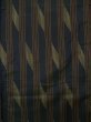 画像3: K0324G  紬 女性用着物  シルク（正絹）   黒, 縞 【中古】 【USED】 【リサイクル】 ★★★★☆ (3)