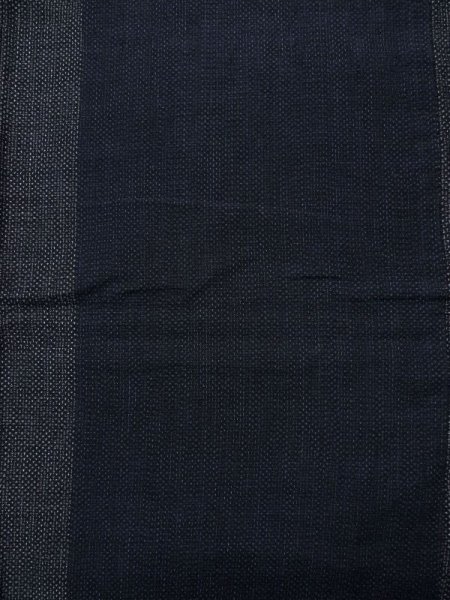 画像3: K0324O Mint  紬 女性用着物  シルク（正絹） 深い  青, 線 【中古】 【USED】 【リサイクル】 ★★★★☆ (3)