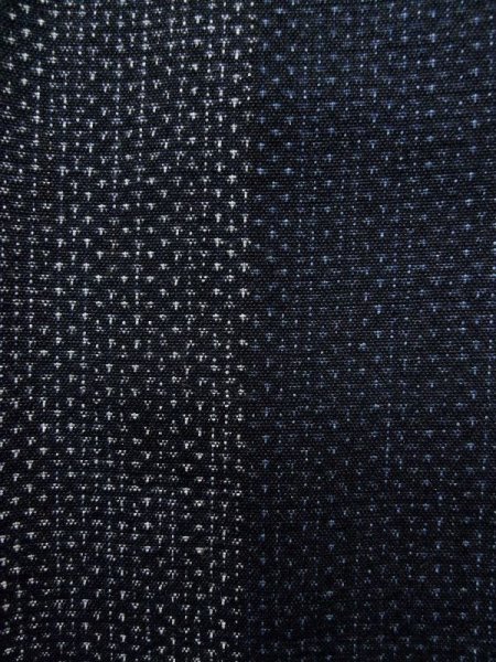 画像7: K0324O Mint  紬 女性用着物  シルク（正絹） 深い  青, 線 【中古】 【USED】 【リサイクル】 ★★★★☆ (7)