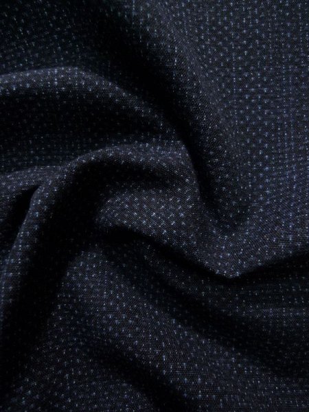 画像12: K0324O Mint  紬 女性用着物  シルク（正絹） 深い  青, 線 【中古】 【USED】 【リサイクル】 ★★★★☆ (12)