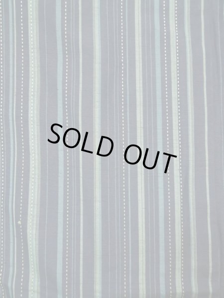 画像3: K0324P  紬 女性用着物 さしこ シルク（正絹）   青, 縞 【中古】 【USED】 【リサイクル】 ★★★★☆ (3)