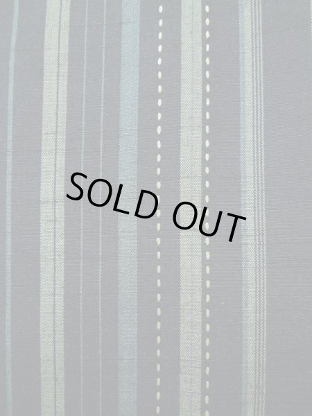 画像5: K0324P  紬 女性用着物 さしこ シルク（正絹）   青, 縞 【中古】 【USED】 【リサイクル】 ★★★★☆ (5)