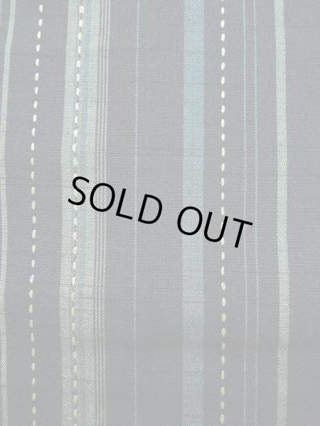 画像7: K0324P  紬 女性用着物 さしこ シルク（正絹）   青, 縞 【中古】 【USED】 【リサイクル】 ★★★★☆ (7)