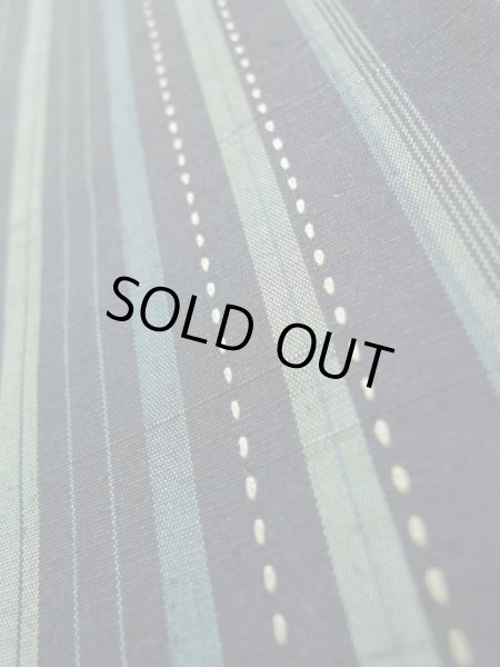 画像8: K0324P  紬 女性用着物 さしこ シルク（正絹）   青, 縞 【中古】 【USED】 【リサイクル】 ★★★★☆ (8)