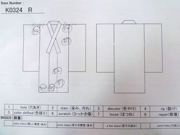 画像14: K0324R  紬 女性用着物  シルク(正絹)   黒, 丸 【中古】 【USED】 【リサイクル】 ★☆☆☆☆ (14)