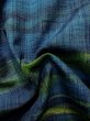 画像12: K0324T Mint  紬 女性用着物  シルク（正絹）   青, 抽象的模様 【中古】 【USED】 【リサイクル】 ★★★★☆ (12)