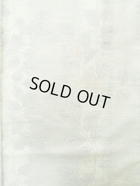 画像5: K0324U Mint  紬 女性用着物  シルク（正絹） ヘザー（杢）  グレー（灰色）, 花 【中古】 【USED】 【リサイクル】 ★★★★☆ (5)