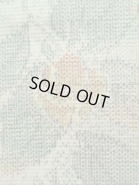 画像7: K0324U Mint  紬 女性用着物  シルク（正絹） ヘザー（杢）  グレー（灰色）, 花 【中古】 【USED】 【リサイクル】 ★★★★☆ (7)