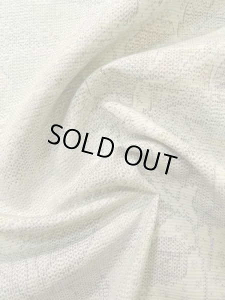 画像12: K0324U Mint  紬 女性用着物  シルク（正絹） ヘザー（杢）  グレー（灰色）, 花 【中古】 【USED】 【リサイクル】 ★★★★☆ (12)