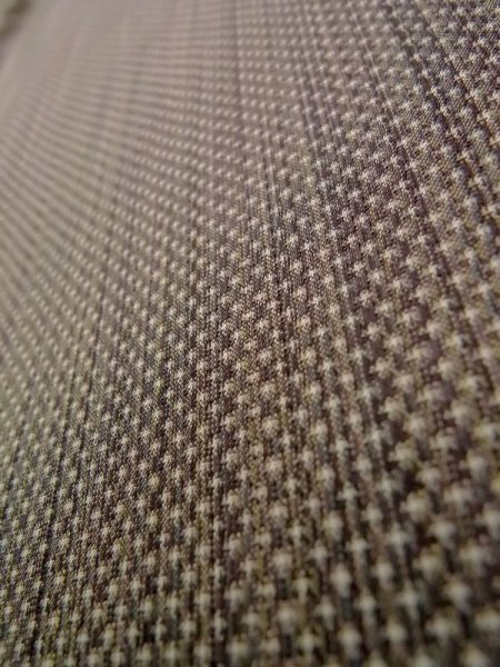 画像9: K0324V  紬 女性用着物  シルク（正絹） ヘザー（杢）  紫, 縞 【中古】 【USED】 【リサイクル】 ★★★☆☆ (9)