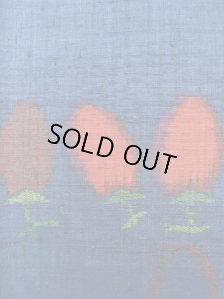 画像6: K0324W Mint  紬 女性用着物  シルク(正絹) ヘザー(杢)  青, 抽象的模様 【中古】 【USED】 【リサイクル】 ★★★★☆ (6)