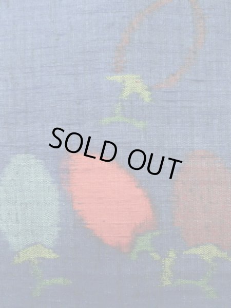 画像7: K0324W Mint  紬 女性用着物  シルク(正絹) ヘザー(杢)  青, 抽象的模様 【中古】 【USED】 【リサイクル】 ★★★★☆ (7)