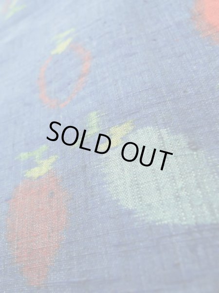 画像9: K0324W Mint  紬 女性用着物  シルク(正絹) ヘザー(杢)  青, 抽象的模様 【中古】 【USED】 【リサイクル】 ★★★★☆ (9)