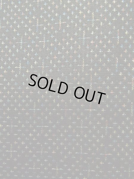 画像8: K0324X Mint  紬 女性用着物  シルク（正絹） ヘザー（杢）  黒, 線 【中古】 【USED】 【リサイクル】 ★★★★★ (8)