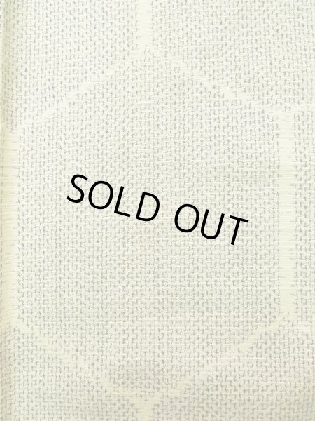 画像7: K0325D  紬 女性用着物  シルク（正絹） ヘザー（杢）  グレー（灰色）, 亀甲 【中古】 【USED】 【リサイクル】 ★★★★☆ (7)