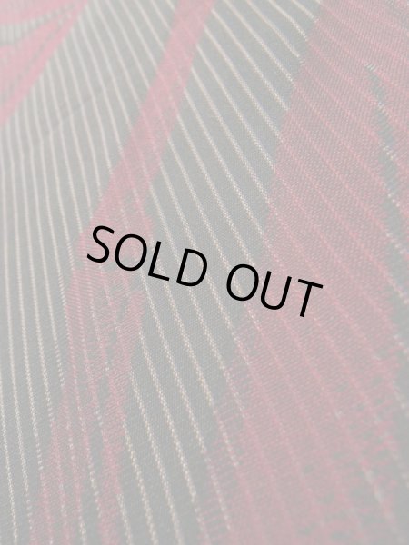 画像10: K0329C  織 女性用着物  シルク(正絹)   黒, 笹 【中古】 【USED】 【リサイクル】 ★★★★☆ (10)