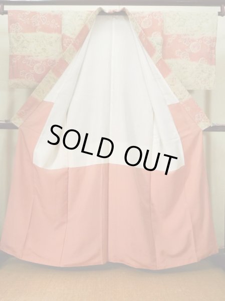 画像2: K0329H Mint  織 女性用着物  シルク(正絹)   オフ ホワイト, 花 【中古】 【USED】 【リサイクル】 ★★★★☆ (2)