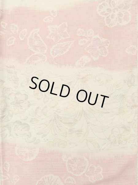 画像4: K0329H Mint  織 女性用着物  シルク(正絹)   オフ ホワイト, 花 【中古】 【USED】 【リサイクル】 ★★★★☆ (4)