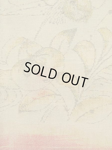 画像6: K0329H Mint  織 女性用着物  シルク(正絹)   オフ ホワイト, 花 【中古】 【USED】 【リサイクル】 ★★★★☆ (6)