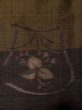 画像5: K0329Z  紬 女性用着物  シルク（正絹）   ブラウン（茶色）, 花 【中古】 【USED】 【リサイクル】 ★★★☆☆ (5)