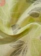 画像11: K0407B Mint  夏物 女性用着物 小地谷縮 麻 淡い 薄い 黄緑色, 花 【中古】 【USED】 【リサイクル】 ★★★★☆ (11)