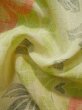画像12: K0407B Mint  夏物 女性用着物 小地谷縮 麻 淡い 薄い 黄緑色, 花 【中古】 【USED】 【リサイクル】 ★★★★☆ (12)