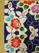 画像15: K0414C  注染浴衣 女性用着物 1960-1970年代 綿   藍, バラ 【中古】 【USED】 【リサイクル】 ★★☆☆☆ (15)