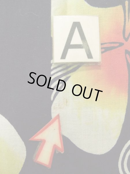 画像15: K0414E  注染浴衣 女性用着物 1960-1970年代 綿   黒, 花 【中古】 【USED】 【リサイクル】 ★★★☆☆ (15)