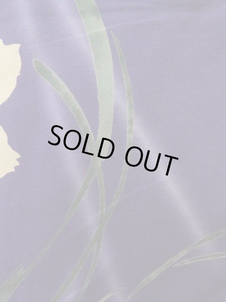 画像8: K0414H  浴衣(海外製) 女性用着物  綿   紫, 花 【中古】 【USED】 【リサイクル】 ★★★☆☆ (8)