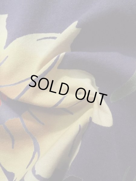 画像12: K0414H  浴衣(海外製) 女性用着物  綿   紫, 花 【中古】 【USED】 【リサイクル】 ★★★☆☆ (12)