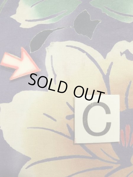 画像17: K0414H  浴衣(海外製) 女性用着物  綿   紫, 花 【中古】 【USED】 【リサイクル】 ★★★☆☆ (17)