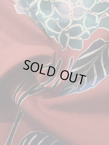 画像13: K0414J  注染浴衣 女性用着物 紫陽花 綿   赤,  【中古】 【USED】 【リサイクル】 ★★★★☆ (13)