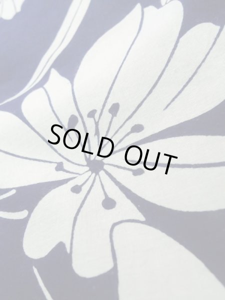 画像11: K0414S  浴衣(日本製) 女性用着物 百合、1960-1970年代 綿   藍,  【中古】 【USED】 【リサイクル】 ★★★☆☆ (11)