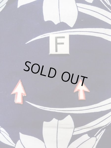 画像20: K0414S  浴衣(日本製) 女性用着物 百合、1960-1970年代 綿   藍,  【中古】 【USED】 【リサイクル】 ★★★☆☆ (20)