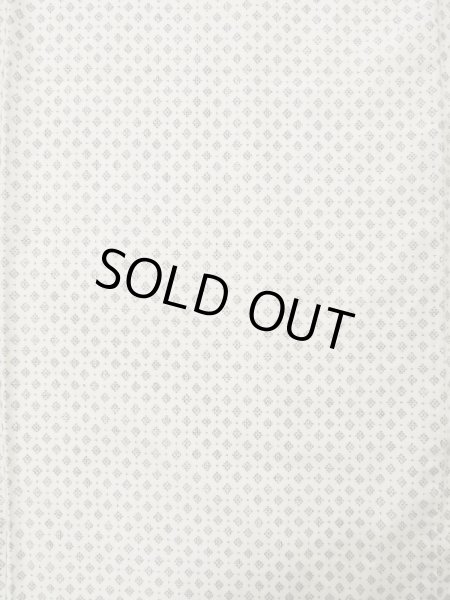 画像4: K0414W  単衣 女性用着物  麻   白, 幾何学模様 【中古】 【USED】 【リサイクル】 ★★★☆☆ (4)