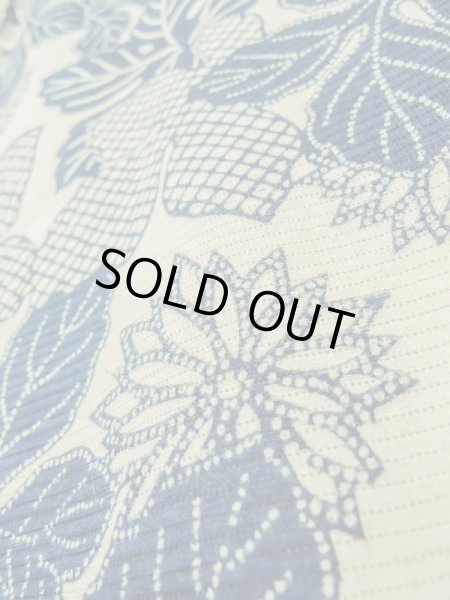 画像9: K0414X  浴衣(日本製) 女性用着物 1960-1970年代 綿   水色, 菊 【中古】 【USED】 【リサイクル】 ★★☆☆☆ (9)