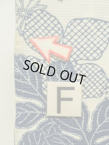 画像20: K0414X  浴衣(日本製) 女性用着物 1960-1970年代 綿   水色, 菊 【中古】 【USED】 【リサイクル】 ★★☆☆☆ (20)