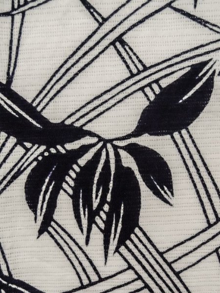 画像7: K0414Y  浴衣(日本製) 女性用着物 1960-1970年代 綿   藍, あやめ 【中古】 【USED】 【リサイクル】 ★★☆☆☆ (7)