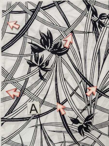 画像15: K0414Y  浴衣(日本製) 女性用着物 1960-1970年代 綿   藍, あやめ 【中古】 【USED】 【リサイクル】 ★★☆☆☆ (15)
