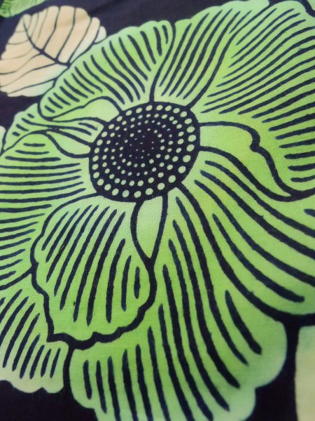 画像10: K0421B 女性用 注染浴衣   綿 藍,  花 【中古】【USED】【リサイクル】 ★★★☆☆【K0421B】 (10)