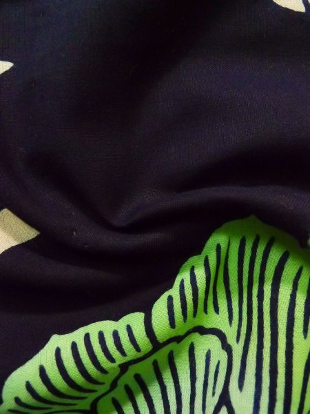 画像12: K0421B 女性用 注染浴衣   綿 藍,  花 【中古】【USED】【リサイクル】 ★★★☆☆【K0421B】 (12)